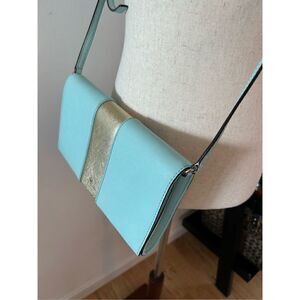 Kate Spade Teal AND gold crossbody bag